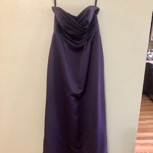 Alfred Angelo strapless formal dress, eggplant, 6